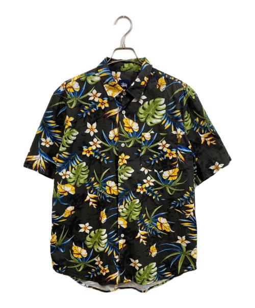 stussy（ステューシー）stussy (ステューシー) ボタニカル半袖シャツ ブラック サイズ:SIZE Lの古着・服飾アイテム