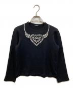 tricot COMME des GARCONSトリココムデギャルソン）の古着「サッカーボールモチーフニット」｜ブラック