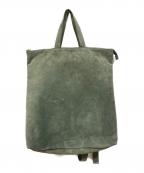 Enseアンサ）の古着「スウェード地リュック」｜グリーン