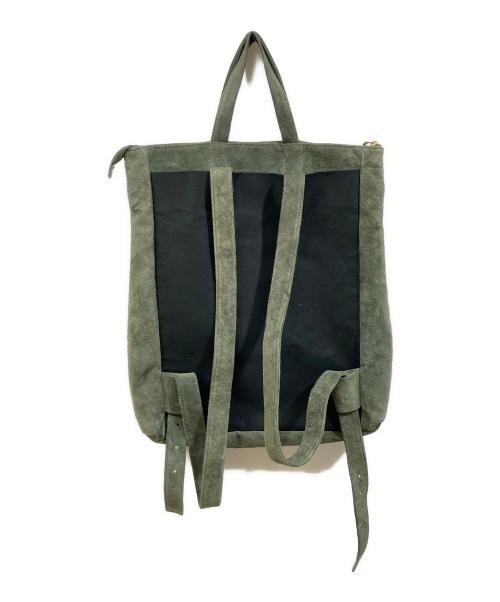 Ense（アンサ）ense (アンサ) スウェード地リュック グリーンの古着・服飾アイテム