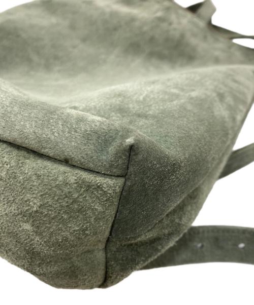 Ense（アンサ）ense (アンサ) スウェード地リュック グリーンの古着・服飾アイテム