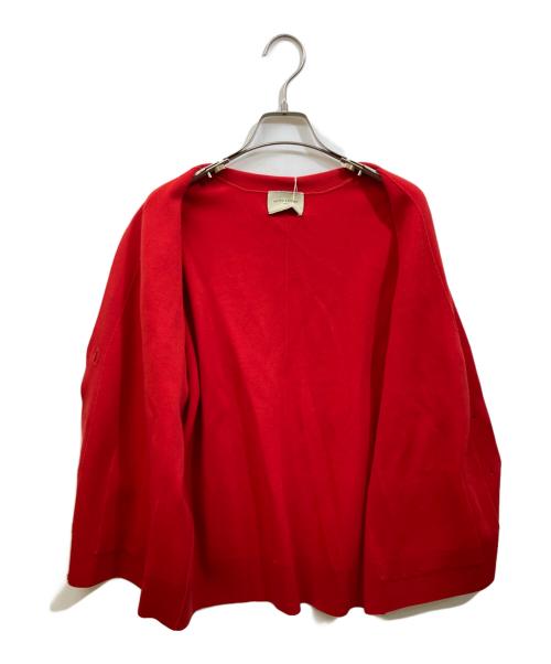 UNITED ARROWS（ユナイテッドアローズ）UNITED ARROWS (ユナイテッドアローズ) ソフトスムース ニットカーディガン レッド サイズ:SIZE Freeの古着・服飾アイテム