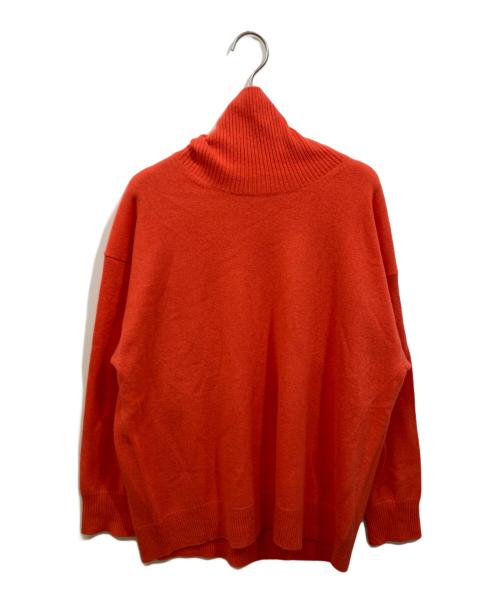 23区（ニジュウサンク）23区 (ニジュウサンク) ピュアカシミヤ タートルネック ニット オレンジ サイズ:SIZE 44の古着・服飾アイテム