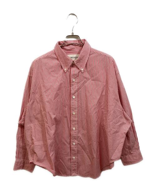 THE SHINZONE（ザ シンゾーン）THE SHINZONE (ザ シンゾーン) STRIPE DADDY SHIRT レッド サイズ:SIZE P0の古着・服飾アイテム