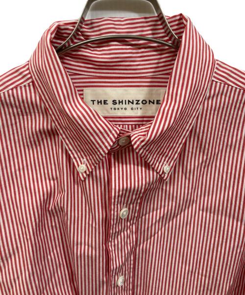 THE SHINZONE（ザ シンゾーン）THE SHINZONE (ザ シンゾーン) STRIPE DADDY SHIRT レッド サイズ:SIZE P0の古着・服飾アイテム