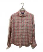 POLO RALPH LAURENポロ・ラルフローレン）の古着「リネンチェックシャツ」｜グレー