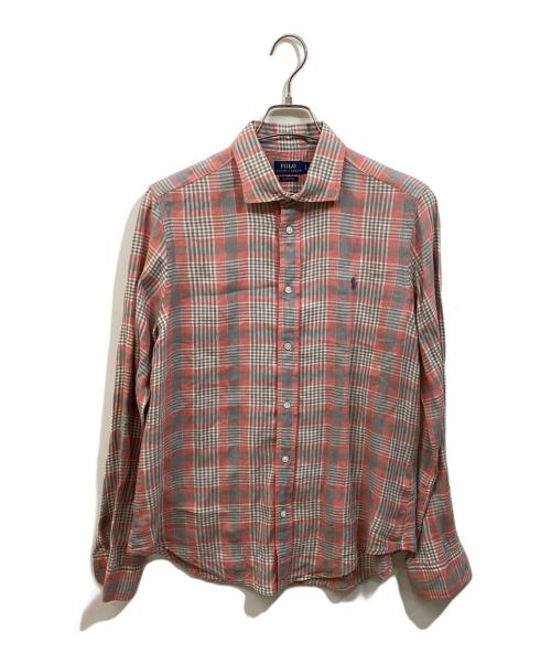 POLO RALPH LAUREN（ポロ・ラルフローレン）POLO RALPH LAUREN (ポロ・ラルフローレン) リネンチェックシャツ グレー サイズ:	SIZE Lの古着・服飾アイテム