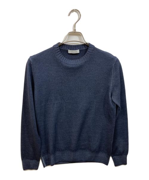 Cruciani（クルチアーニ）CRUCIANI (クルチアーニ) 27×9ゲージウール クルーネックニット ネイビー サイズ:	SIZE 48の古着・服飾アイテム