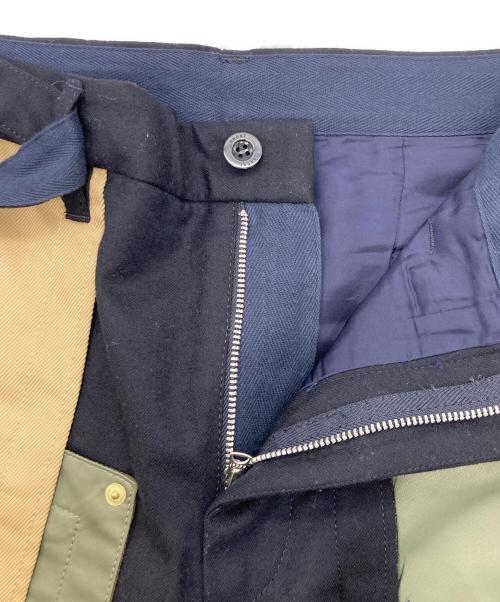 sacai（サカイ）sacai (サカイ) Fabric Combo Pants ネイビー サイズ:SIZE 3の古着・服飾アイテム