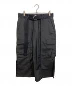 ALMOSTBLACKオールモストブラック）の古着「ラップスカート」｜ブラック