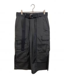 ALMOSTBLACK（オールモストブラック）の古着「ラップスカート」｜ブラック