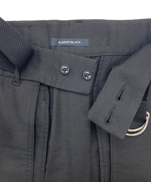 ALMOSTBLACK（オールモストブラック）ALMOSTBLACK (オールモストブラック) ラップスカート ブラック サイズ:Freeの古着・服飾アイテム