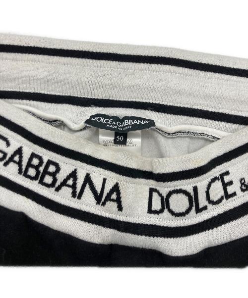 DOLCE & GABBANA（ドルチェ＆ガッバーナ）DOLCE & GABBANA (ドルチェ＆ガッバーナ) ロゴテープスウェットパンツ ブラック サイズ:SIZE 50の古着・服飾アイテム