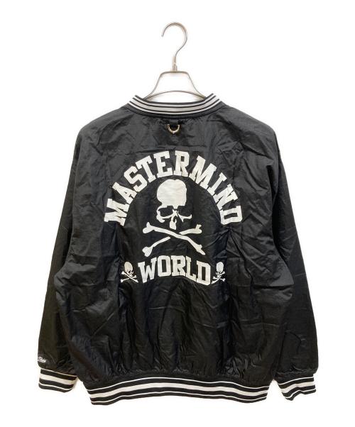 Mastermind（マスターマインド）Mastermind (マスターマインド) MITCHELL & NESS (ミッチェルアンドネス) ナイロンプルオーバージャケット ブラック サイズ:SIZE Lの古着・服飾アイテム