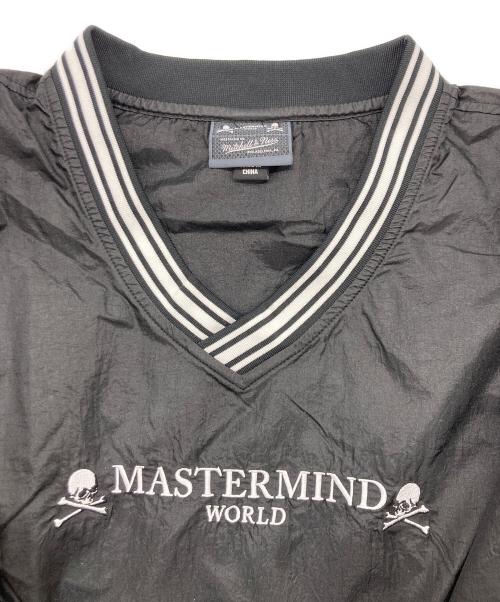 Mastermind（マスターマインド）Mastermind (マスターマインド) MITCHELL & NESS (ミッチェルアンドネス) ナイロンプルオーバージャケット ブラック サイズ:SIZE Lの古着・服飾アイテム
