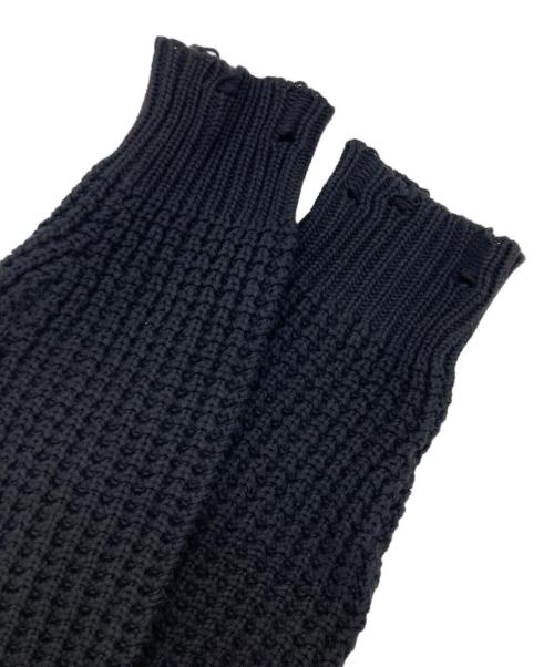 CVTVLIST（カタリスト）CVTVLIST (カタリスト) ロゴ刺繍クラッシュ加工 ニット ブラック サイズ:SIZE 2の古着・服飾アイテム