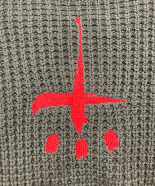 CVTVLIST（カタリスト）CVTVLIST (カタリスト) ロゴ刺繍クラッシュ加工 ニット ブラック サイズ:SIZE 2の古着・服飾アイテム