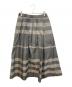 BEARDSLEY（ビアズリー）の古着「ビッグチェック タフタロングスカート」｜オリーブ
