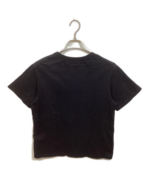 maison kitsune（メゾンキツネ）MAISON KITSUNE (メゾンキツネ) ビッグパステルフォックスヘッドロゴTシャツ ブラック サイズ:SIZE Mの古着・服飾アイテム