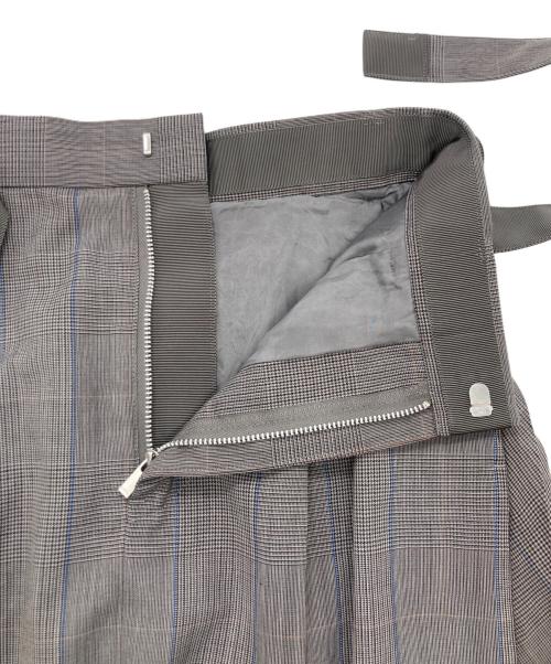 sacai（サカイ）sacai (サカイ) グレンチェックプリーツスカート グレー サイズ:SIZE 0の古着・服飾アイテム