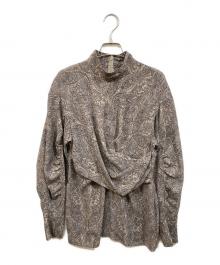 CLANE（クラネ）の古着「PAISLEY DRAPE TOPS」｜ブラック