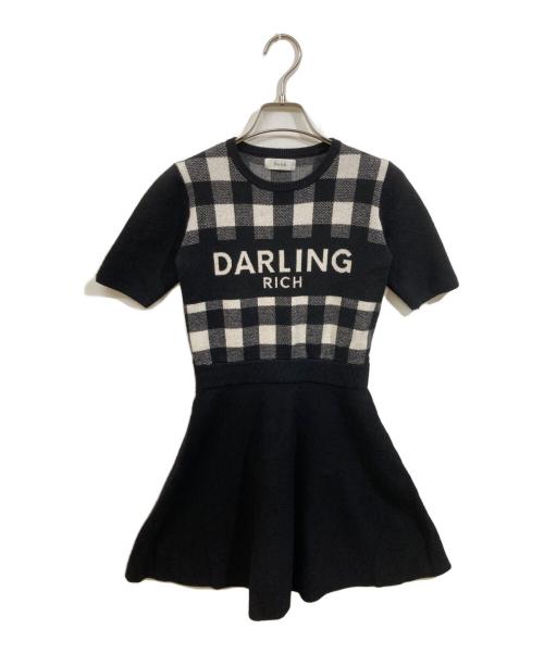 darich（ダーリッチ）Darich (ダーリッチ) ギンガムチェックニットミニワンピース ブラック サイズ:SIZE Freeの古着・服飾アイテム