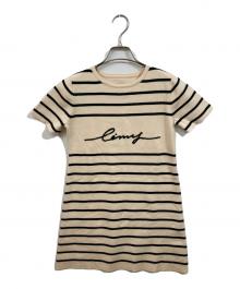 eimy istoire（エイミーイストワール）の古着「eimyクラシックボーダーニットミニワンピース」｜アイボリー