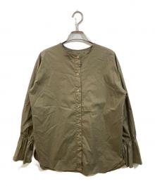 CYAN TOKYO（シアン トーキョー）の古着「シャドウストライプキャンディブラウス」｜黄緑