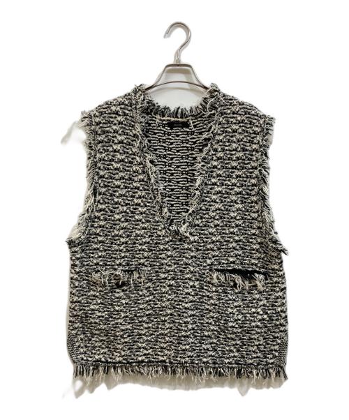 allureville（アルアバイル）allureville (アルアバイル) ブークレージャガードニットジレ グレー サイズ:SIZE 2の古着・服飾アイテム