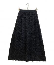 Loulou Willoughby（ルルウィルビー）の古着「アーガイルカットジャガードスカート」｜ブラック
