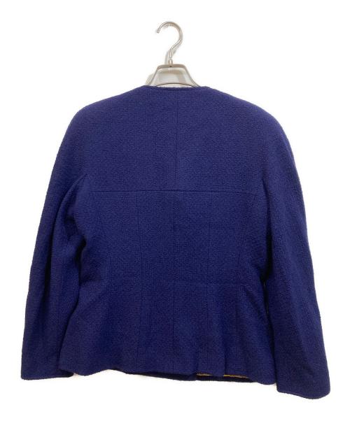CHANEL（シャネル）CHANEL (シャネル) シルク混 ツイードジャケットセットアップ ネイビー サイズ:SIZE 42の古着・服飾アイテム