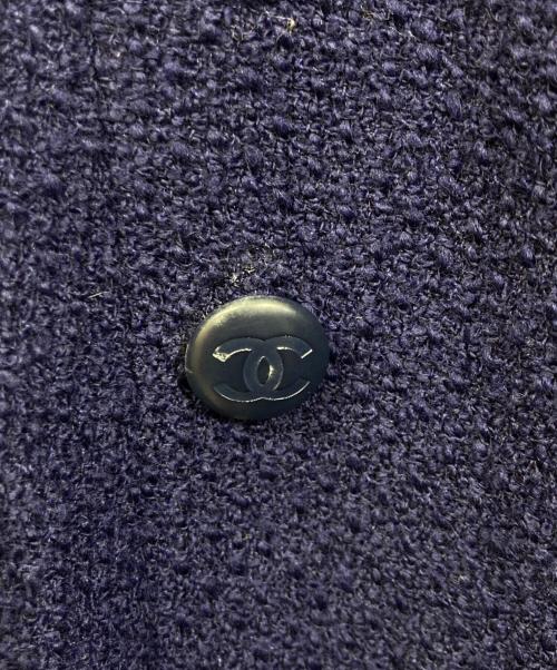 CHANEL（シャネル）CHANEL (シャネル) シルク混 ツイードジャケットセットアップ ネイビー サイズ:SIZE 42の古着・服飾アイテム