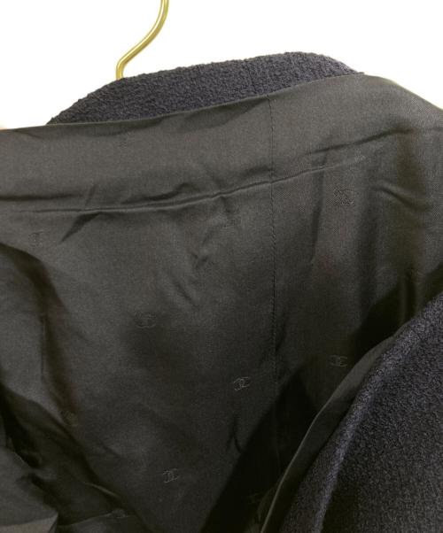 CHANEL（シャネル）CHANEL (シャネル) シルク混 ツイードジャケットセットアップ ネイビー サイズ:SIZE 42の古着・服飾アイテム