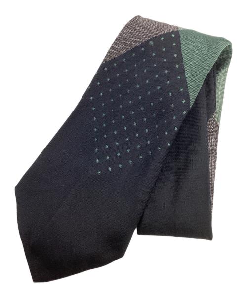 COMME des GARCONS HOMME PLUS（コムデギャルソンオムプリュス）COMME des GARCONS HOMME PLUS (コムデギャルソンオムプリュス) ネクタイ グリーン×ブラック サイズ:実寸をご確認くださいの古着・服飾アイテム