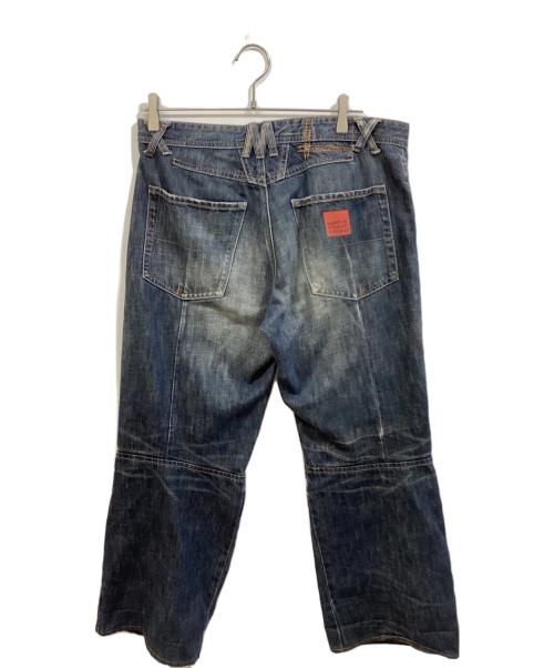 MARITHE+FRANCOIS GIRBAUD（マリテフランソワジルボー）MARITHE+FRANCOIS GIRBAUD (マリテフランソワジルボー) クロップドデニムパンツ インディゴ サイズ:SIZE Lの古着・服飾アイテム