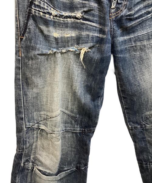 MARITHE+FRANCOIS GIRBAUD（マリテフランソワジルボー）MARITHE+FRANCOIS GIRBAUD (マリテフランソワジルボー) クロップドデニムパンツ インディゴ サイズ:SIZE Lの古着・服飾アイテム