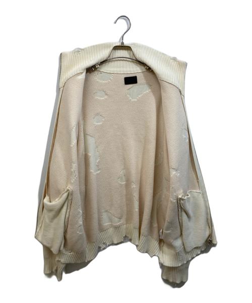 DANKE SCHON（ダンケ シェーン）Danke schon (ダンケ シェーン) DAMEGE DRIVERS KNIT ホワイト サイズ:SIZE Freeの古着・服飾アイテム