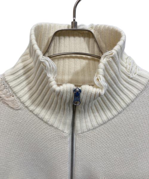 DANKE SCHON（ダンケ シェーン）Danke schon (ダンケ シェーン) DAMEGE DRIVERS KNIT ホワイト サイズ:SIZE Freeの古着・服飾アイテム