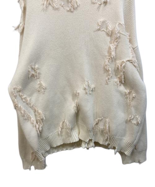 DANKE SCHON（ダンケ シェーン）Danke schon (ダンケ シェーン) DAMEGE DRIVERS KNIT ホワイト サイズ:SIZE Freeの古着・服飾アイテム