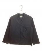 ALMOSTBLACKオールモストブラック）の古着「ウールシャツ」｜ブラック