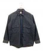 The Mongolian Choppsssザモンゴリアンチョップス）の古着「ウールシャツジャケット」｜ブラック