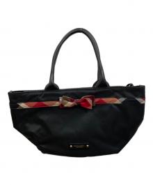 BLUE LABEL CRESTBRIDGE（ブルーレーベルクレストブリッジ）の古着「ハンドバッグ」｜ブラック