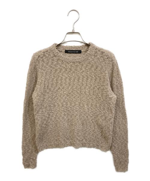 mizuiro-ind（ミズイロインド）mizuiro-ind (ミズイロインド) スラブヤーンクルーネックプルオーバー ブラウン サイズ:Freeの古着・服飾アイテム