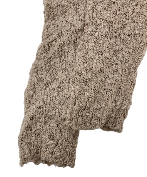 mizuiro-ind（ミズイロインド）mizuiro-ind (ミズイロインド) スラブヤーンクルーネックプルオーバー ブラウン サイズ:Freeの古着・服飾アイテム