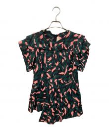 MARNI（マルニ）の古着「変形フリルブラウス」｜グリーン