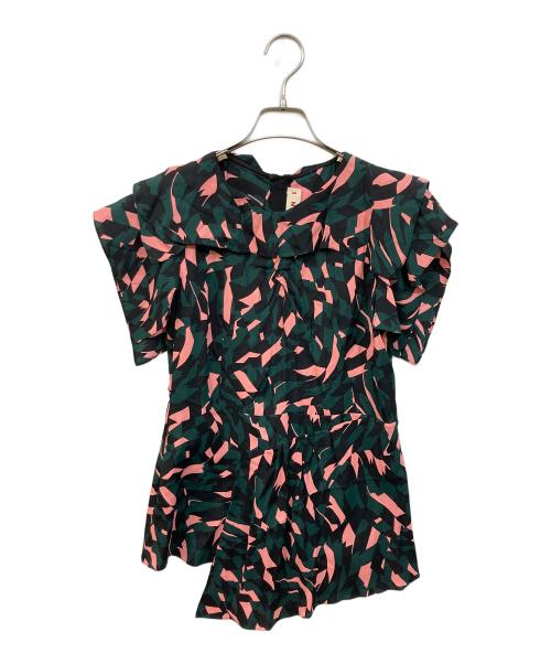 MARNI（マルニ）MARNI (マルニ) 変形フリルブラウス グリーン サイズ:SIZE 38の古着・服飾アイテム