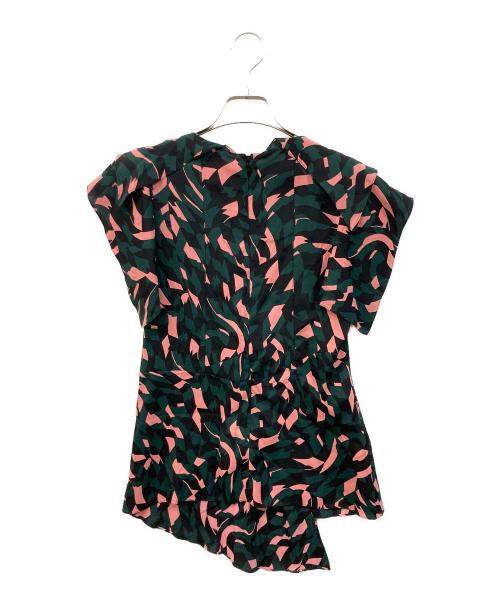 MARNI（マルニ）MARNI (マルニ) 変形フリルブラウス グリーン サイズ:SIZE 38の古着・服飾アイテム