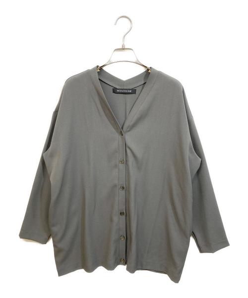 mizuiro-ind（ミズイロインド）mizuiro-ind (ミズイロインド) V neck C/D グレー サイズ:Freeの古着・服飾アイテム