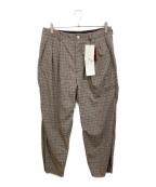 SCYEサイ）の古着「WOOL CHEKED TROUSERS」｜ベージュ