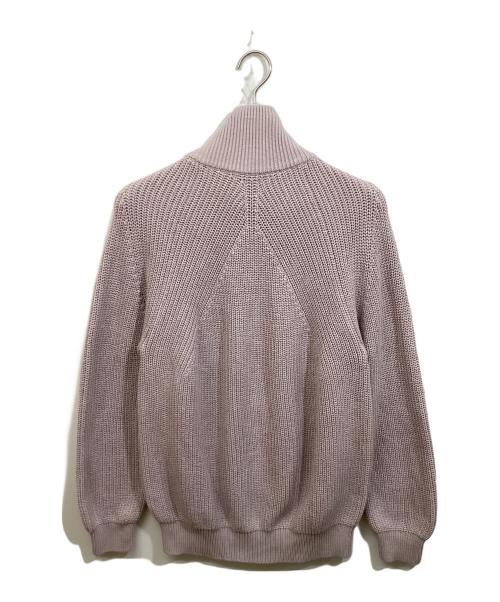 BATONER（バトナ―）BATONER (バトナ―) COTTON SIGNATURE DRIVERS KNIT ライトピンク サイズ:Ｌの古着・服飾アイテム